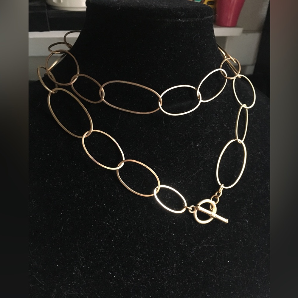 vintage Ralph Lauren gold tone chain necklace